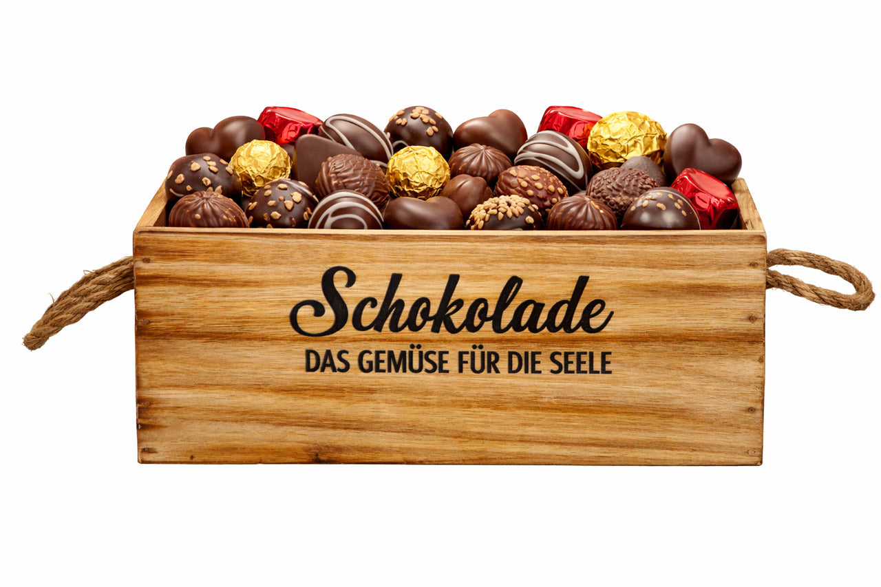 Kiste Holz 18x8x7 cm Schokolade, das...
