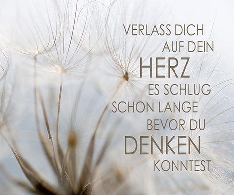 Bild Metall "Verlass dich auf.." 12x10 cm