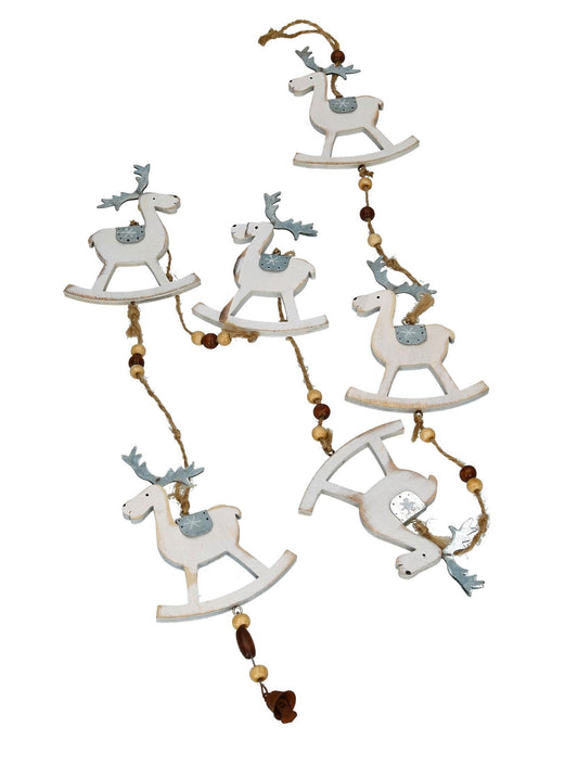 Schaukelelchgirlande Holz 95x8