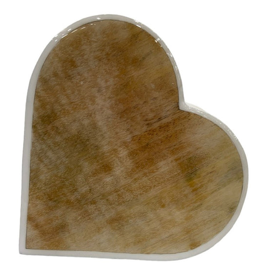 Herzen Mango weißer Rand 11x2,5 cm