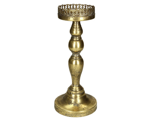 Metall Kerzenleuchter gold 30 cm