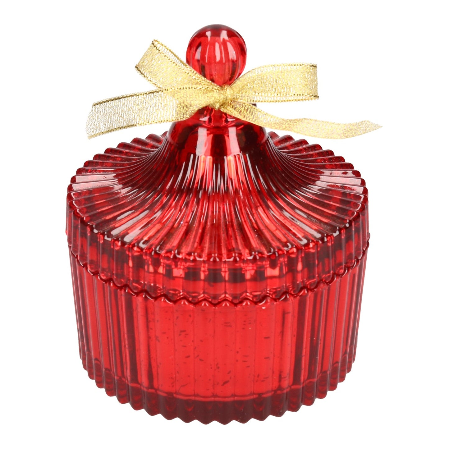 Duftkerze Glas 13x10cm rot