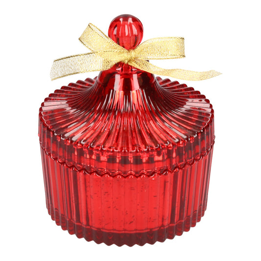 Duftkerze Glas 13x10cm rot