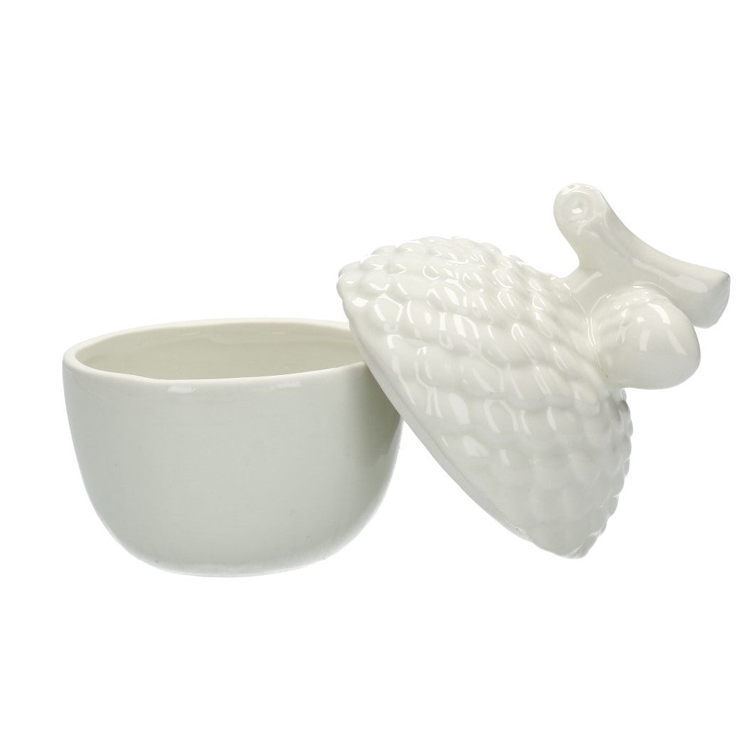Dose Eichel Keramik weiß 10 oder 13 cm