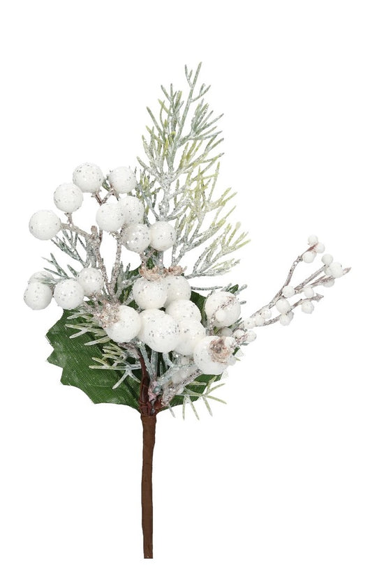Pick weiß mit Beeren 26x13 cm  VE48/480