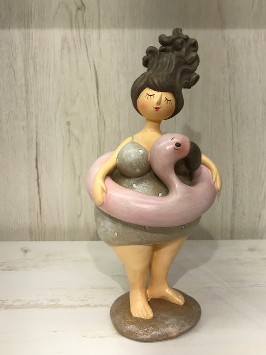 Badedame mit Schwimmring (22x10x9 cm)