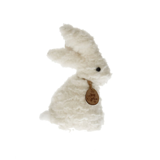 Figur Hase Plüsch weiß 19 cm