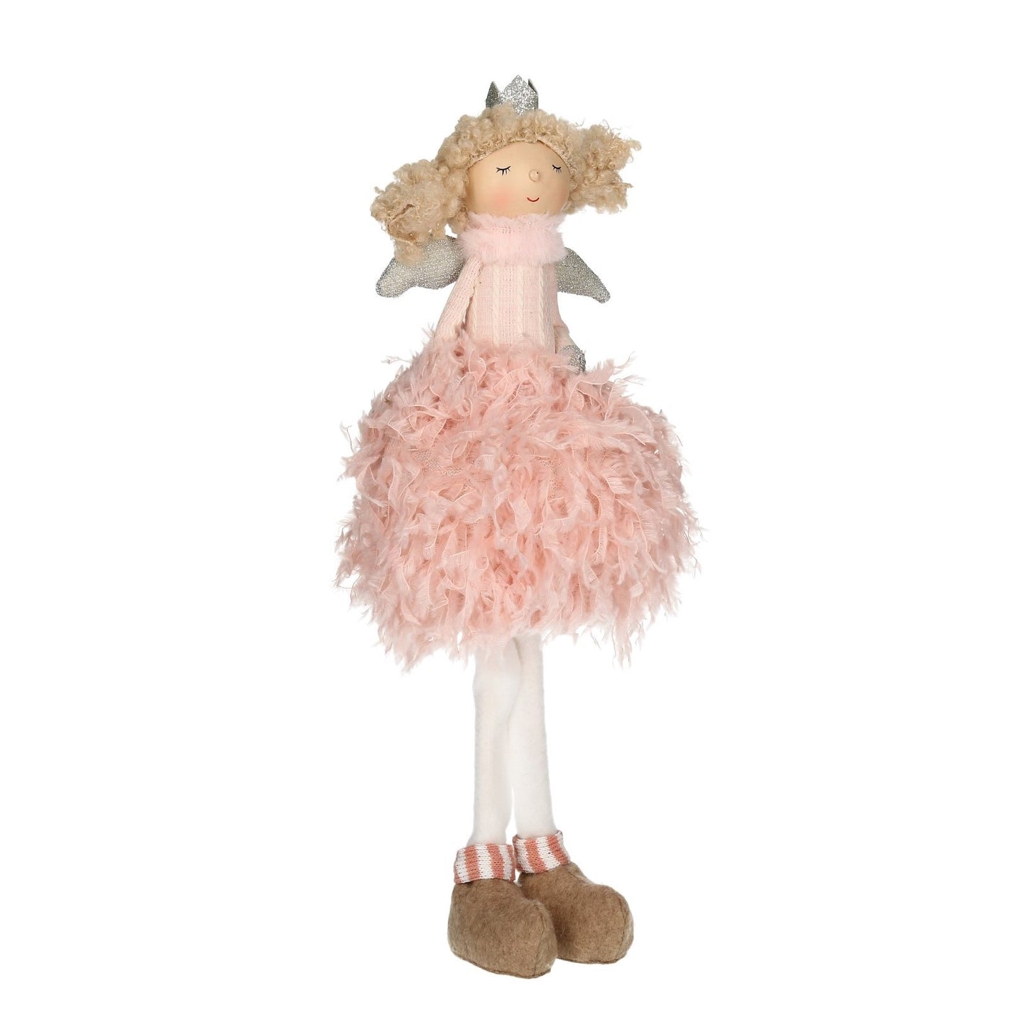 Puppe Prinzessin mit altrosa Rock, stehend 34 cm
