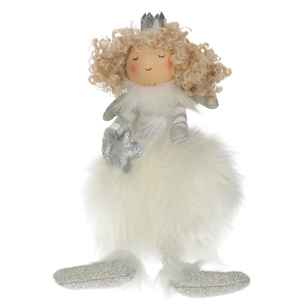 Puppe Prinzessin mit Bommel-Bauch weiß 2 Varianten
