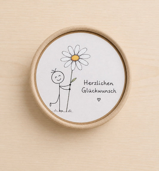Seife in GV mit Spruch "Herzlichen Glückwunsch"