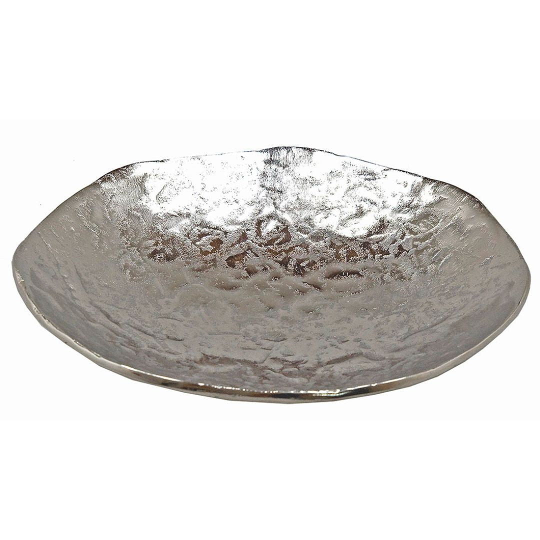 Metall Schale rund Alu/silber 33 cm