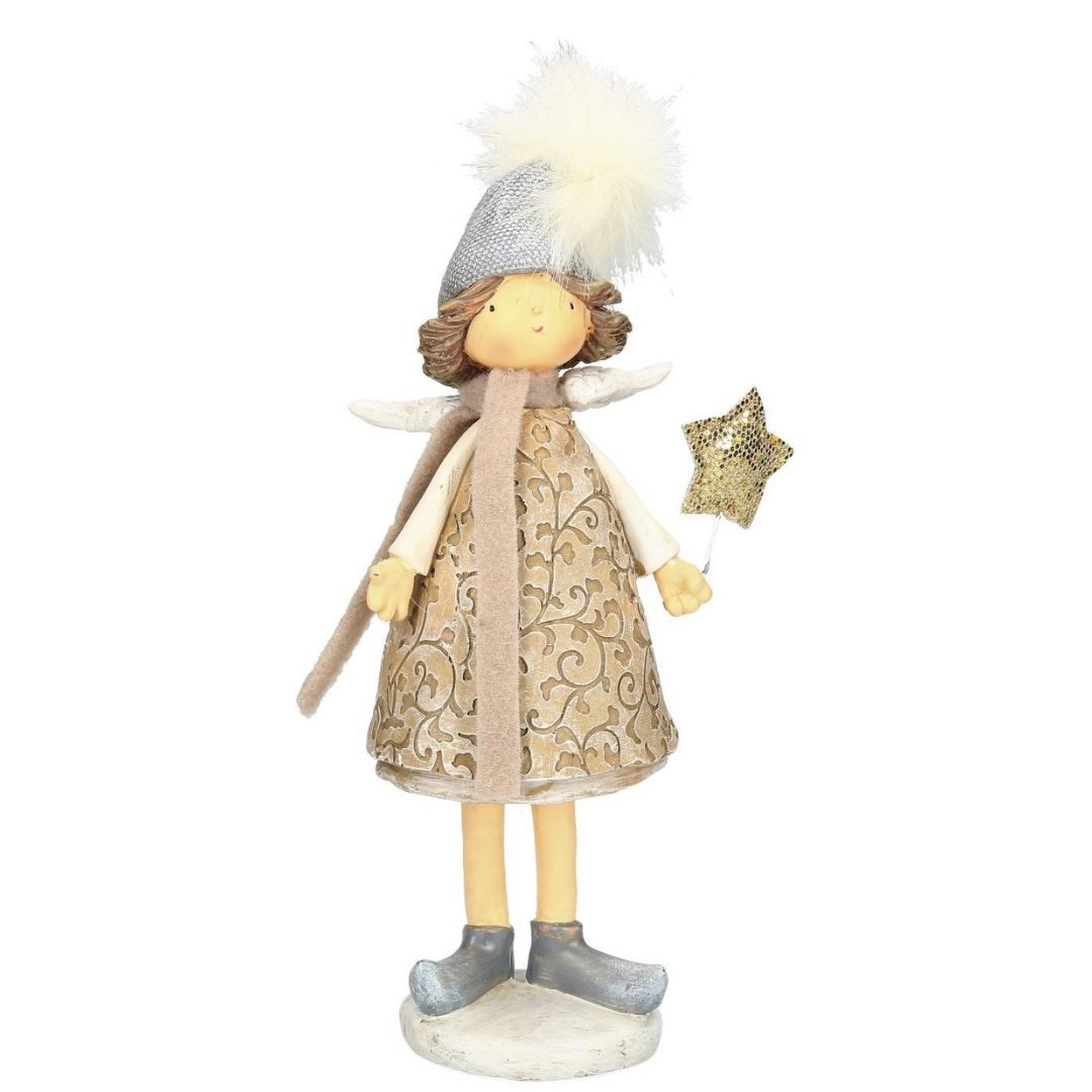 Figur Mädchen mit Bommelmütze 22 cm