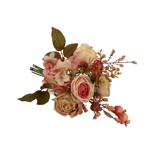 Rosen-Hortens.Strauß altrosa 32 cm
