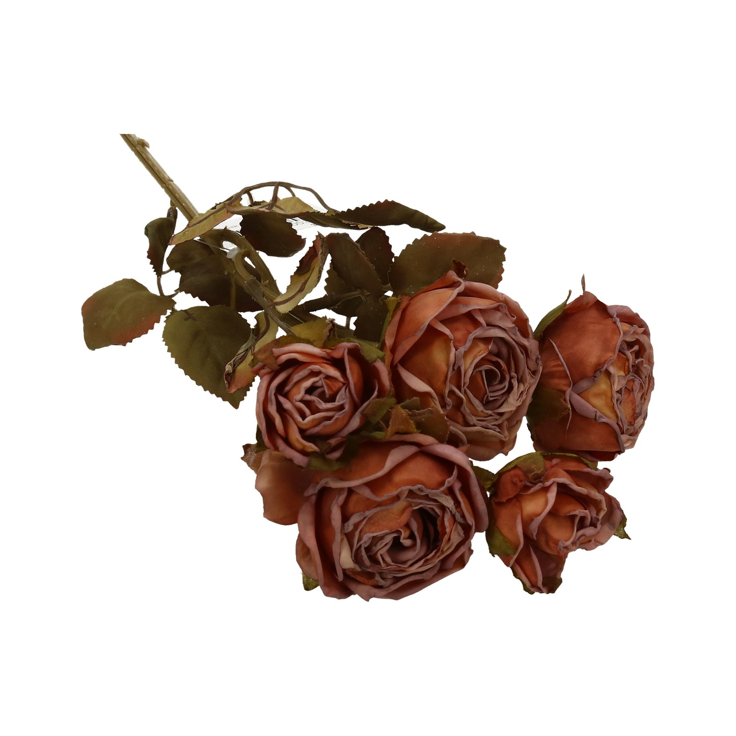 Rose antik braun 5 Blüten 44 cm