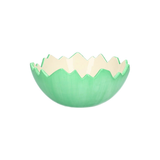 Eierschalen gezackt grün 13,5x 6 cm