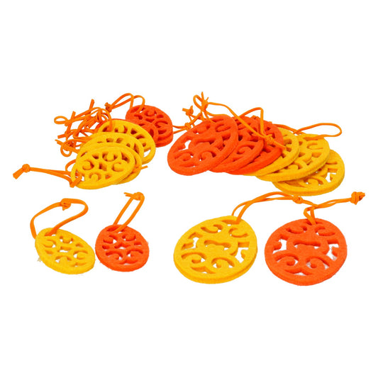 Filzei  x20 5/8cm, gelb/orange