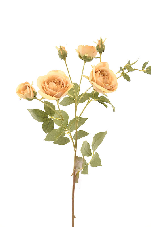 Zweig Rosen und Knospen creme 72 cm