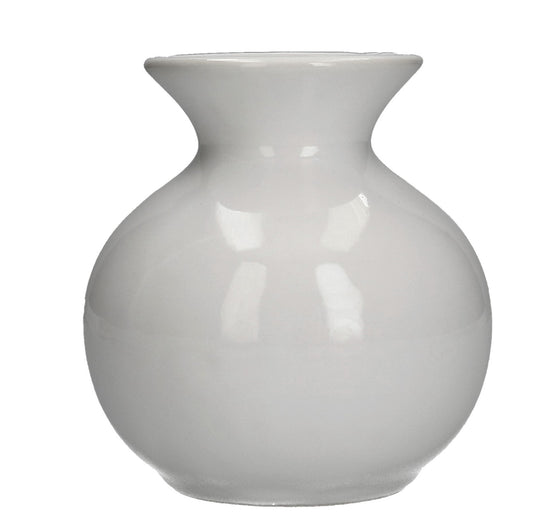 Vase glanz weiß 13x12 cm Keramik
