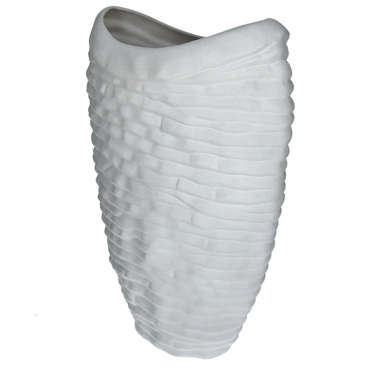Vase matt weiß 35x23 cm Keramik
