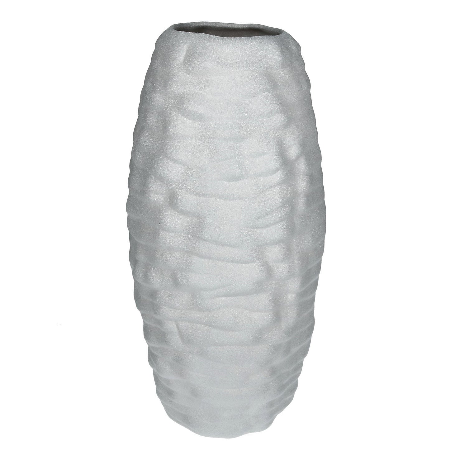 Vase matt weiß 29x13 cm Keramik