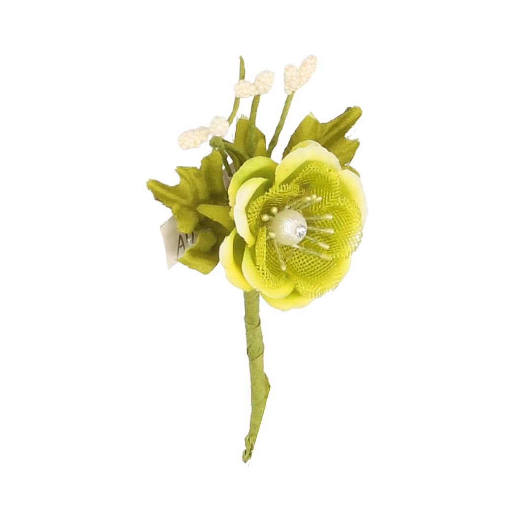 Aufleger grüne Blume mit Perle
