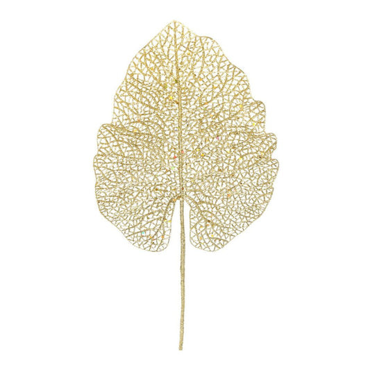Blatt Lotus gold glänzend 65 cm