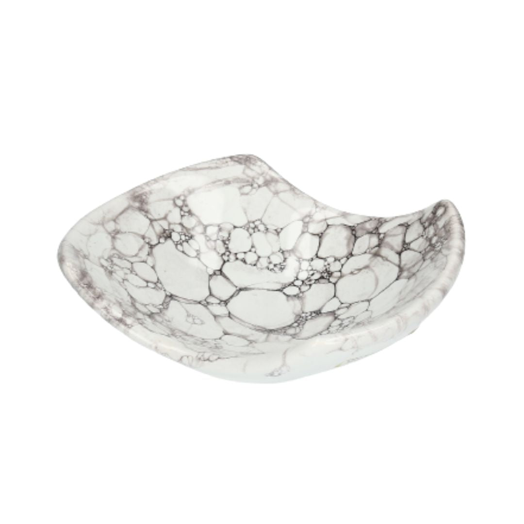 Keramik Schale marmoriert gebogen