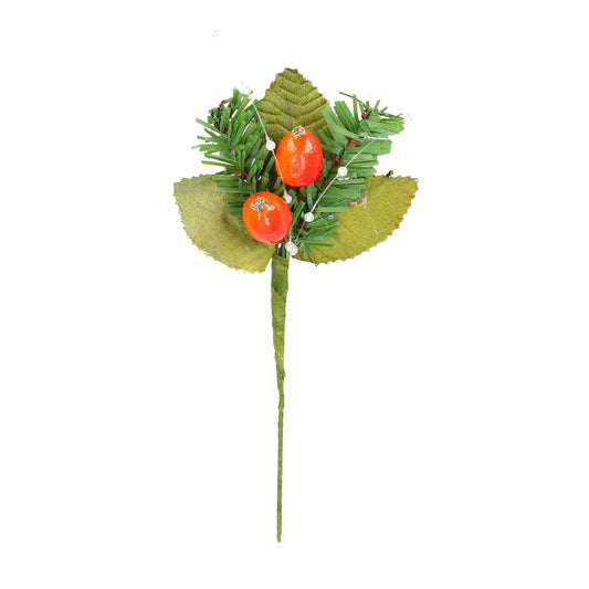 Pick Hagebutten Blätter, Tanne orange grün 17,5 cm
