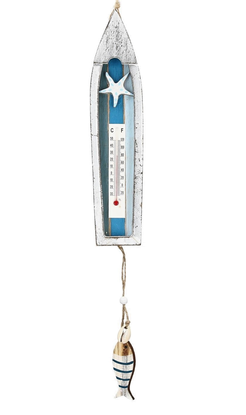 Holz Thermometer "Schiff" 35x6 cm