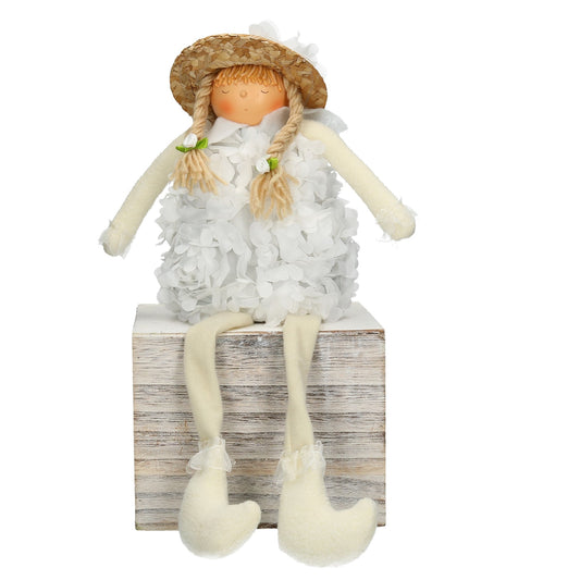 Puppe Kantenhocker mit Blütenkleid 2 Modelle