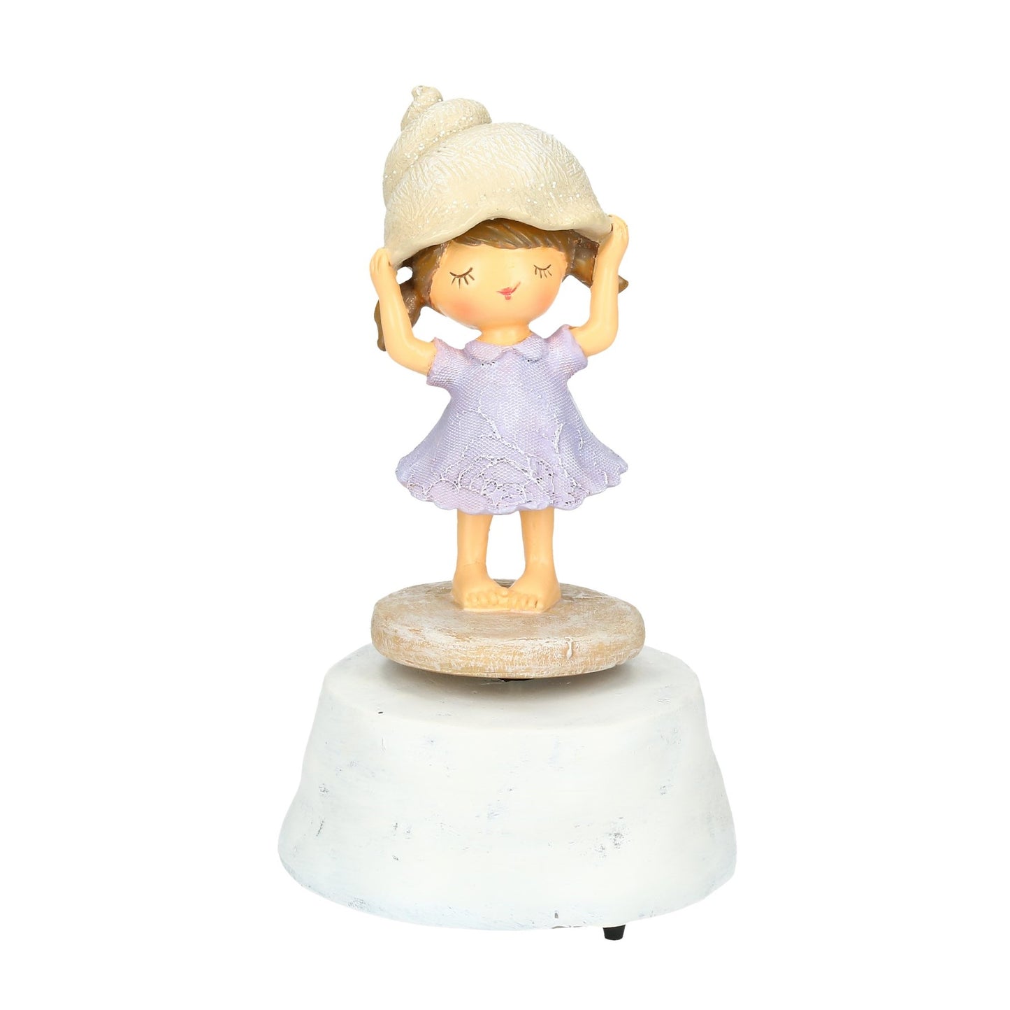 Figur Mädchen mit Schnecken-Hut