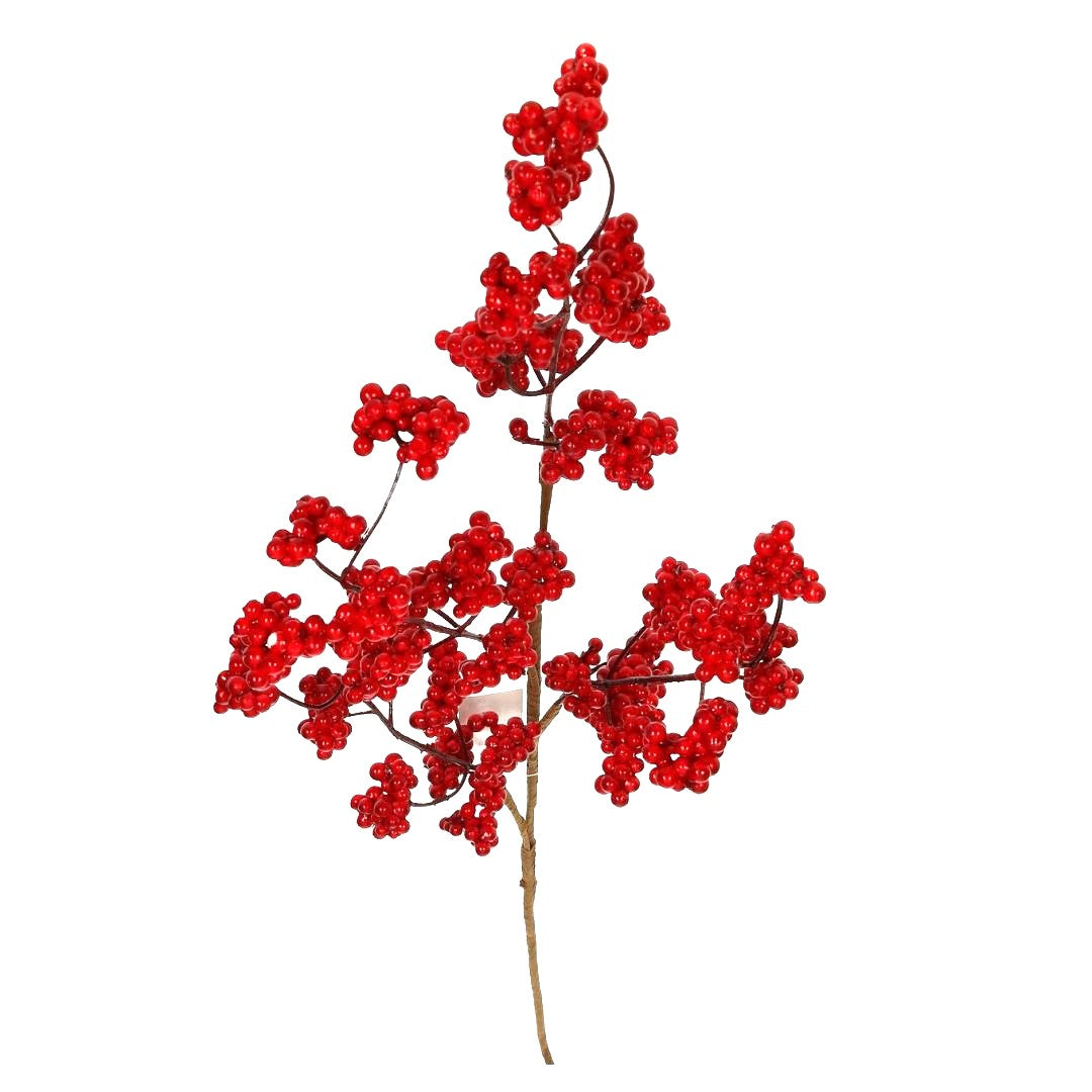 Zweig Beeren rot oder weiß 80 cm