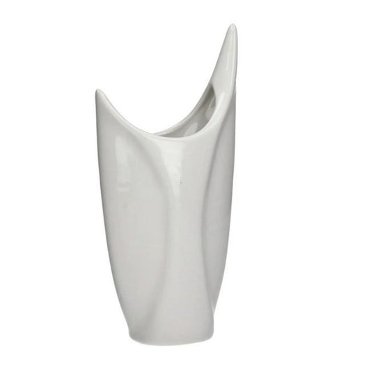 Vase glanz weiß 26,5x13 cm Keramik