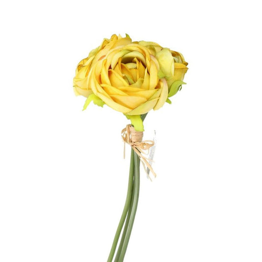 Strauß Rosenbündel gelb-grün 28 cm